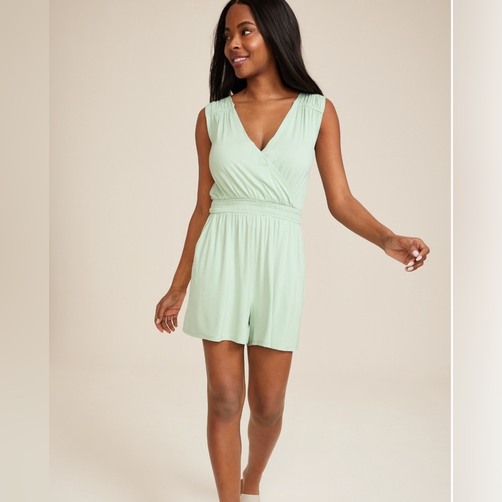 Mint Green Sleeveless Romper Maurice’s 24/7